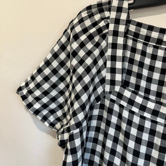 Madewell Black and White Gingham Mini Dress - Picture 6 of 8